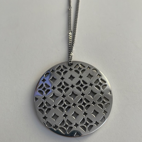 Large Fossil Necklace with Pendant Sterling Silver - Picture 2 of 5